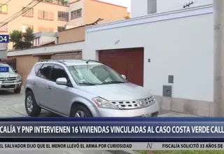 Fiscalía allanó 16 viviendas relacionado al caso Costa Verde del Callao