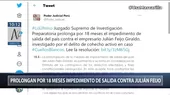 Caso Cuellos Blancos: Prolongan por 18 meses impedimento de salida contra Julián Feijo - Noticias de cuellos-blancos