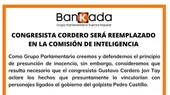 Caso "El Español": Fuerza Popular retirará a Luis Cordero de la comisión de Inteligencia - Noticias de luis-otsuka
