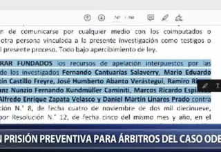 Caso Odebrecht: Anulan prisión preventiva para árbitros investigados