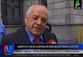 Caso Walter Oyarce: dejan al voto nulidad de la condena del 'Loco David'