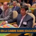 Castillo defiende derechos de los profesores en cumbre de educación de la ONU