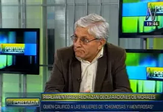 Castro rechaza comentarios machistas del congresista Morales