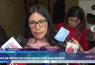 Catherin Palomino confirma respaldo de Juntos por el Perú a censura contra César Astudillo