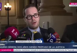 Cavero: Boluarte no tiene interés en capturar a Vladimir Cerrón