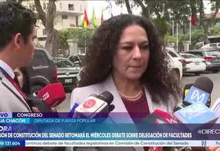 Cecilia Chacón acusa a Iber Maraví de querer “dinamitar los acuerdos” en el Congreso