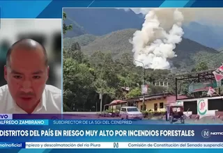 CENEPRED: Cerca del 98 % de los incendios forestales estaría relacionado con la acción humana