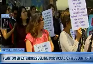 Censo 2017: realizan plantón en el INEI por violación de empadronadora