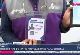 Censos 2025: Más de 127 mil ciudadanos postularon para censistas