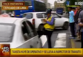 Centro de Lima: detienen a taxista informal que huyó durante operativo