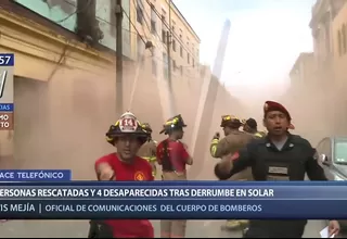 Cercado de Lima: 51 personas fueron rescatadas tras derrumbe en solar