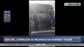 Cercado de Lima: Bus del Corredor Azul se incendió en la avenida Tacna - Noticias de Tacna