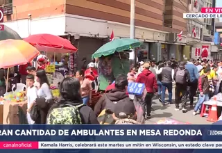 Cercado de Lima: Desorden y gran cantidad de ambulantes en Mesa Redonda