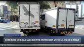 Cercado de Lima: Dos furgonetas colisionaron en la calle Montero Rosas - Noticias de furgoneta