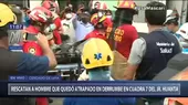 Cercado de Lima: Rescatan a persona que quedó atrapada tras derrumbe en una vivienda - Noticias de derrumbe