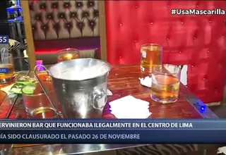 Cercado de Lima: Intervienen a personas dentro de un bar