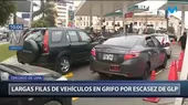 Cercado de Lima: Largas filas de vehículos en grifos por escasez de GLP - Noticias de grifos