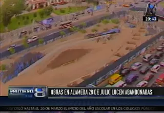 Cercado de Lima: obras en alameda 28 de Julio lucen abandonadas