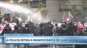 Cercado de Lima: Policía retira a manifestantes que tomaron la av. Abancay - Noticias de avenida-arica