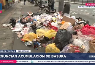 Cercado de Lima: Se registra acumulación de basura en calles