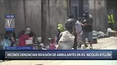 Cercado de Lima: Vecinos denunciaron invasión de ambulantes en avenida Nicolás Ayllón - Noticias de Nicolás Maduro