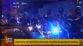 Cercado: motociclistas protestaron contra norma de usar cascos con placa - Noticias de casco