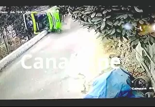 Cerro San Cristóbal: video registra el instante en que bus se sale de la vía