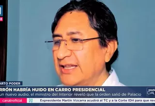 Cerrón habría usado vehículo presidencial para escapar de la PNP