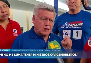 César Acuña afirma que no le suma políticamente tener ministros