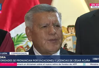 César Acuña inicia vacaciones en plena emergencia regional