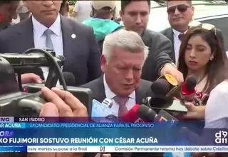 César Acuña pide diálogo y gobernabilidad tras reunirse con Keiko Fujimori