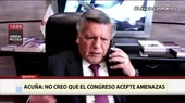 César Acuña sobre cuestión de confianza: "No creo que el Congreso acepte amenazas" - Noticias de agenda-politica