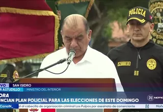 Astudillo asegura que la PNP garantizará la seguridad durante las elecciones del 4 de octubre