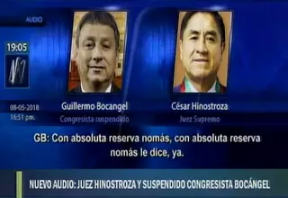 Hinostroza le pidió un favor al suspendido congresista Bocángel en nuevo audio