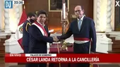 César Landa retorna a la Cancillería - Noticias de cancilleria