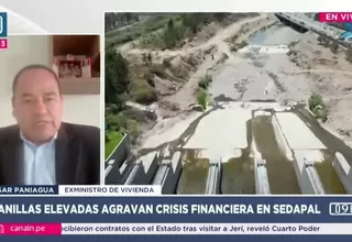 César Paniagua advierte desproporción salarial en Sedapal mientras se plantea alza tarifaria