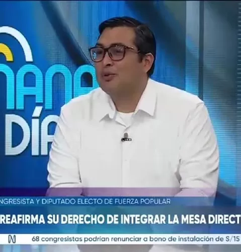 Fuerza Popular aún no define si buscará presidir la Mesa Directiva de la Cámara de Diputados, según César Revilla