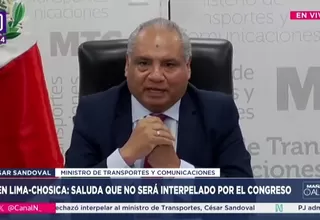 César Sandoval: Moción de interpelación no tuvo sustento técnico