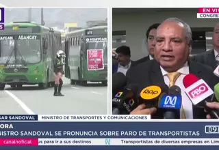 César Sandoval: Paro de transporte solo fue acatado parcialmente