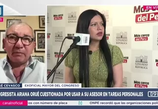 Cevasco: Uso de coordinador por Ariana Orué evidencia vacío normativo