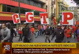 CGTP anunció una nueva marcha contra Ley Servir para el miércoles 16 de julio