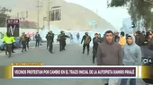 Chaclacayo: vecinos protestan por cambio de tramo de vía Ramiro Prialé - Noticias de chaclacayo