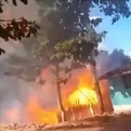 Chanchamayo: voraz incendio destruye una vivienda