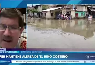 Chávez Cresta pide acciones urgentes tras alerta del ENFEN por posible Niño Costero de magnitud extraordinaria