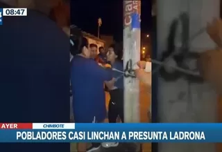 Chimbote: Pobladores casi linchan a presunta ladrona