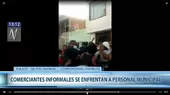 Chimbote: Comerciantes informales se enfrentaron a fiscalizadores municipales - Noticias de comerciantes-informales