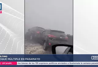 Choque múltiple en Pasamayo por densa neblina