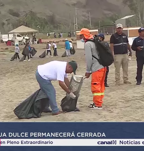 Chorrillos cierra playa Agua Dulce hoy por jornada de limpieza