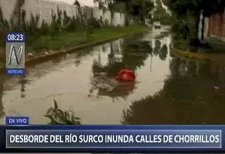 Chorrillos: desborde del río Surco inundó calles de urbanización Matellini