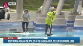 Chorrillos: Retiraron agua de pileta de playa Agua Dulce - Noticias de falta-agua